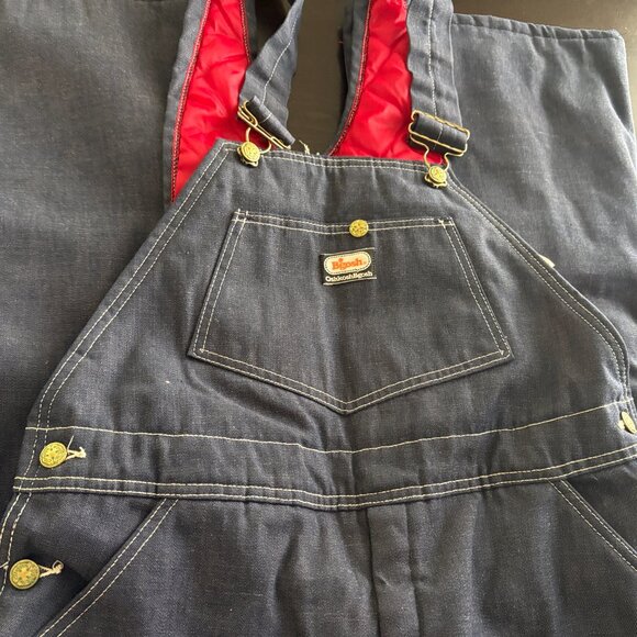 Vintage Mens Oshkosh B'gosh Insulated Denim Overalls Size Large / 36 x 32 - Picture 3 of 11